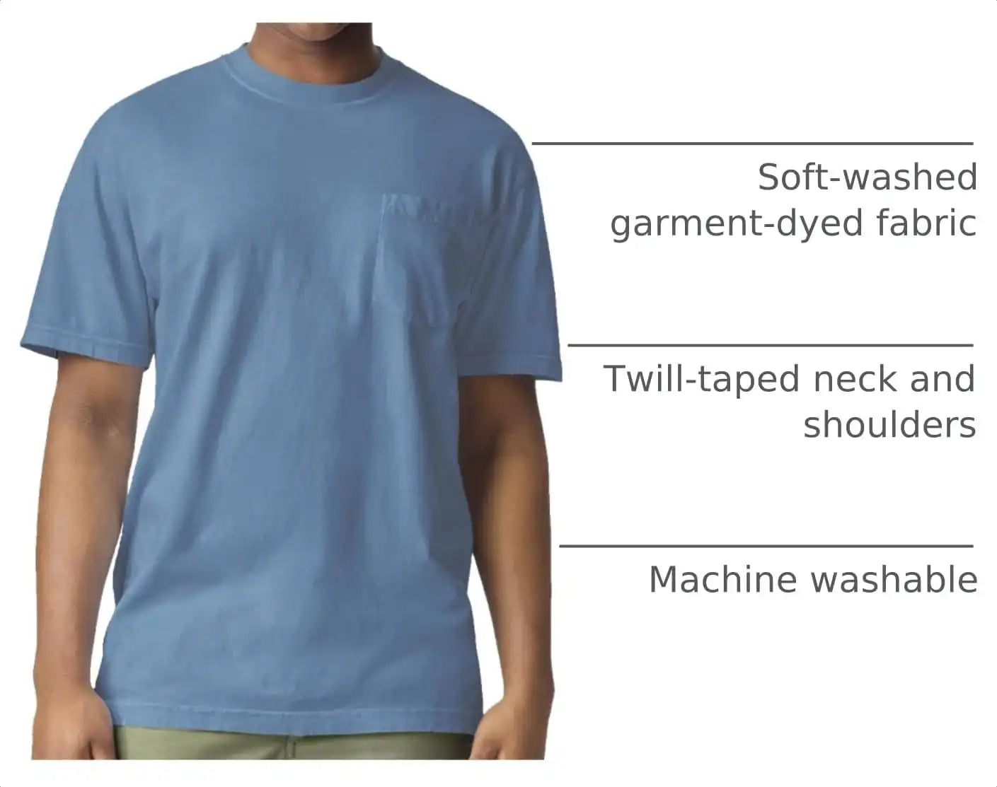 Comfort Colors Adult Short Sleeve Pocket Tee, Style 6030