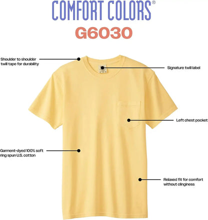 Comfort Colors Adult Short Sleeve Pocket Tee, Style 6030