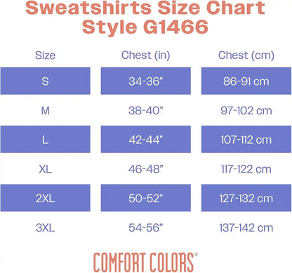 Comfort Colors Unisex Adult Lightweight Cotton Crewneck Sweatshirt, Style G1466