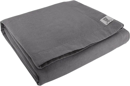 Comfort Colors Fleece Dorm Blanket, Style G15BT, Pepper (1-Pack), 50" x 60"