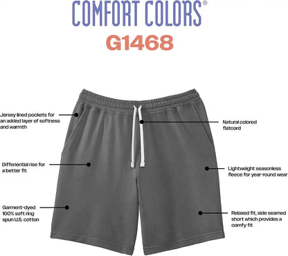 Comfort Colors Adult Lightweight Cotton Sweat Shorts with Pockets, Style G1468